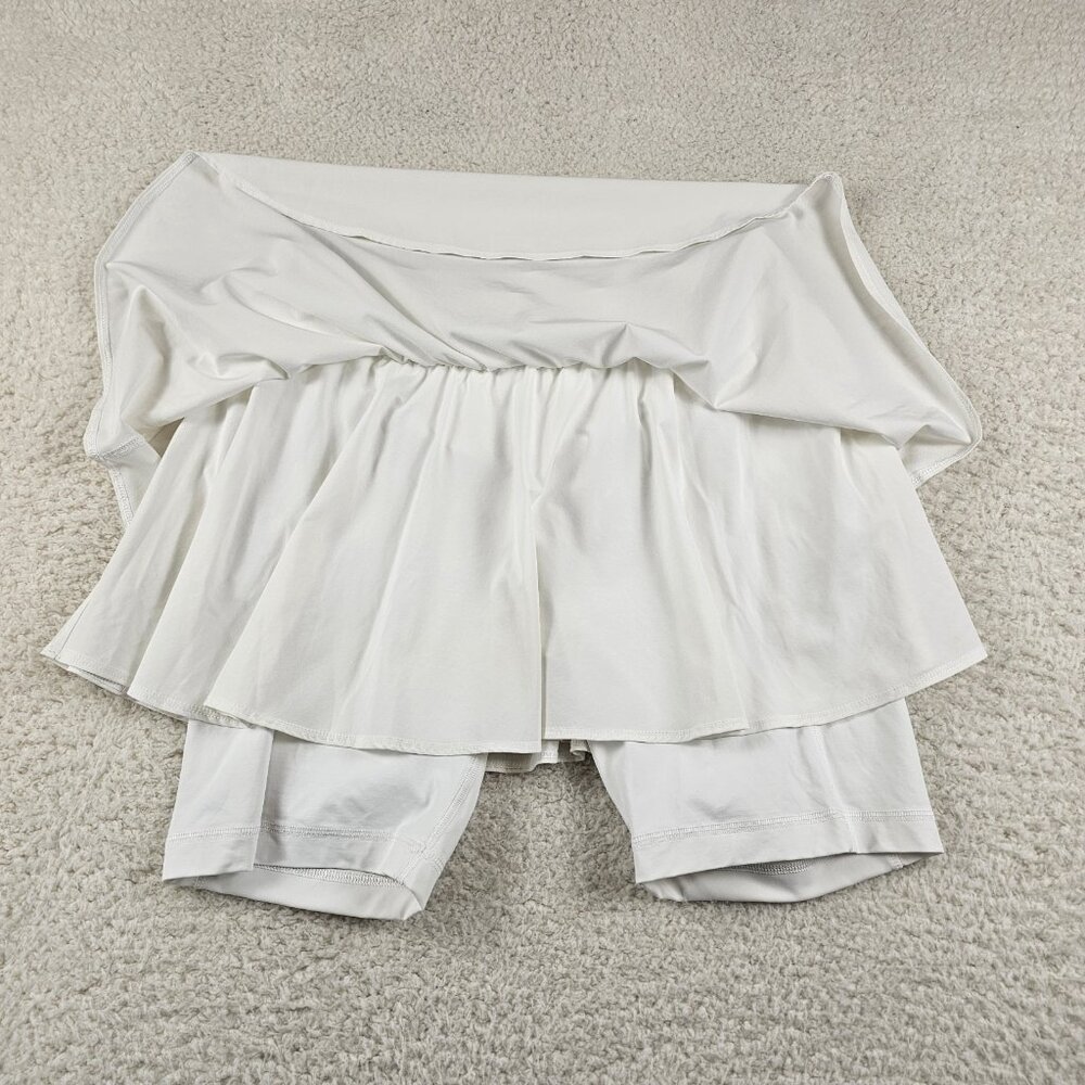 Lululemon Tennis Skirt Women's 12 White Court Rival High Rise Athleisure Running - Picture 7 of 12